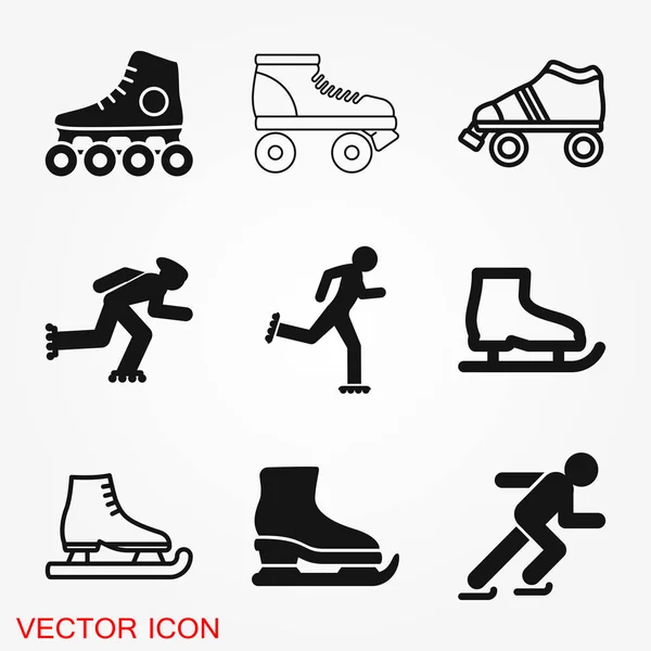 Ícone de patinação símbolo de sinal de vetor para design — Vetor de Stock