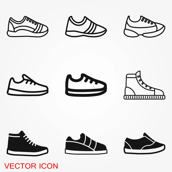 Turnschuhe Symbol Vektor Zeichen Symbol für Design — Stockvektor