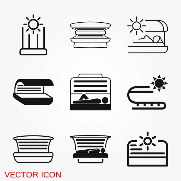 Solarium icono símbolo de signo vectorial para el diseño — Vector de stock