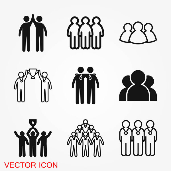 Team icon vector sign symbol for design