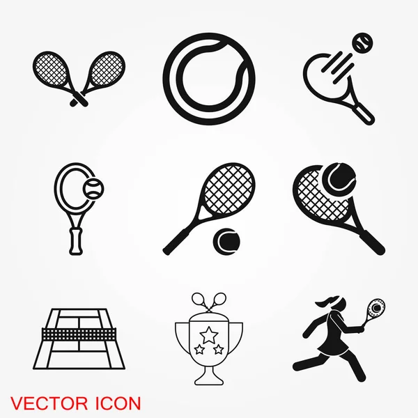 Tenis icono símbolo de signo de vector para el diseño — Vector de stock