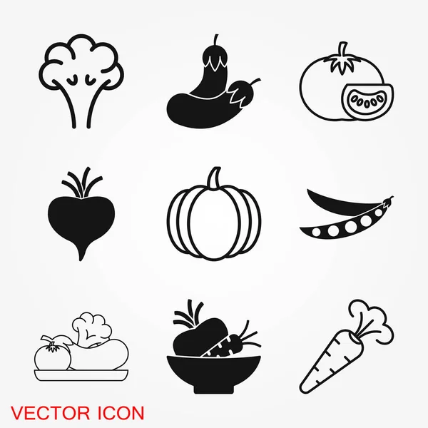 Grönsaker ikonen vektor logga symbol för design — Stock vektor