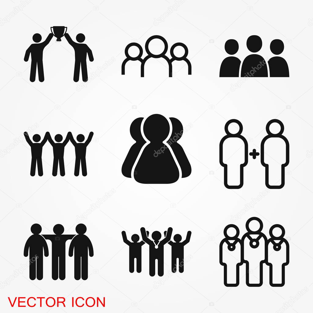 Team icon vector sign symbol for design