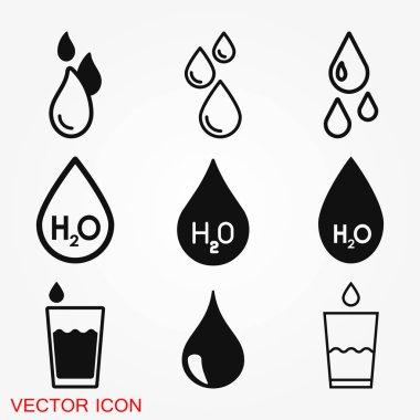 Su simge vektör işareti simgesi tasarım için