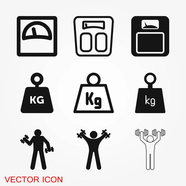 Symbole vectoriel d'icône de poids pour la conception — Image vectorielle