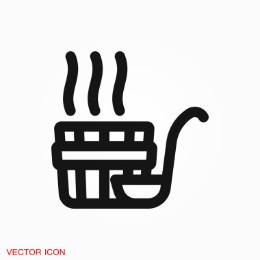 Sauna simge vektör işareti simgesi tasarım için