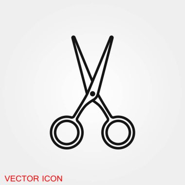 Makas simge vektör işareti simgesi tasarım için