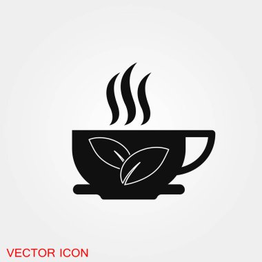 Çay simge vektör işareti simgesi tasarım için