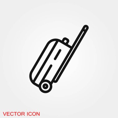 Seyahat çanta simge vektör işareti simgesi tasarım için