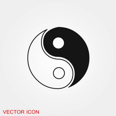 Yin Yang simge vektör işareti simgesi tasarım için