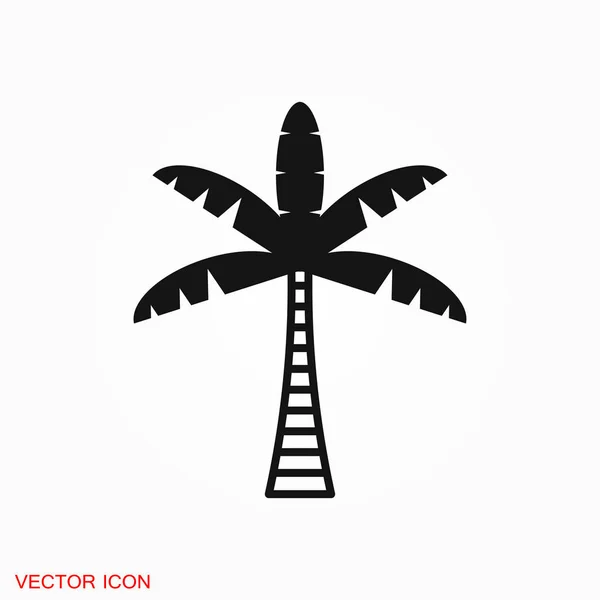 Albero di cocco Icona segno vettoriale simbolo per il design — Vettoriale Stock