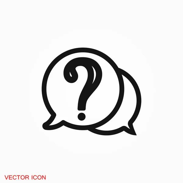 Support d'information, symbole vectoriel d'icône de point d'interrogation pour la conception — Image vectorielle