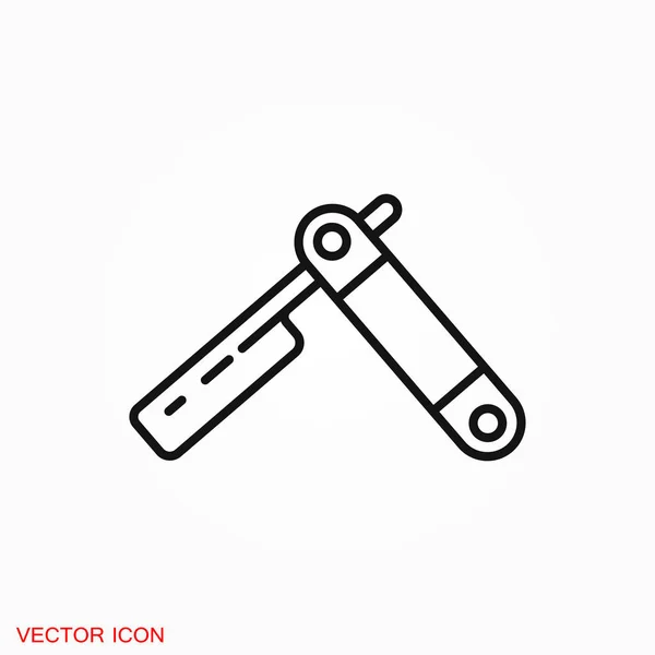Rasiermesser Symbol Vektor Zeichen Symbol für Design — Stockvektor