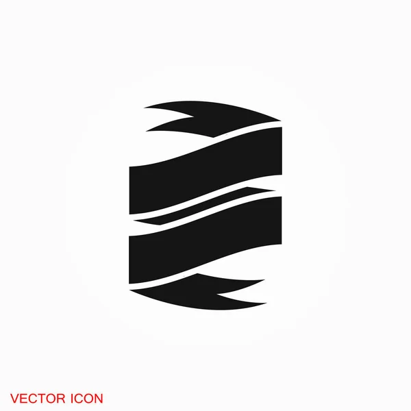 Symbole de signe vectoriel d'icône de ruban pour la conception — Image vectorielle