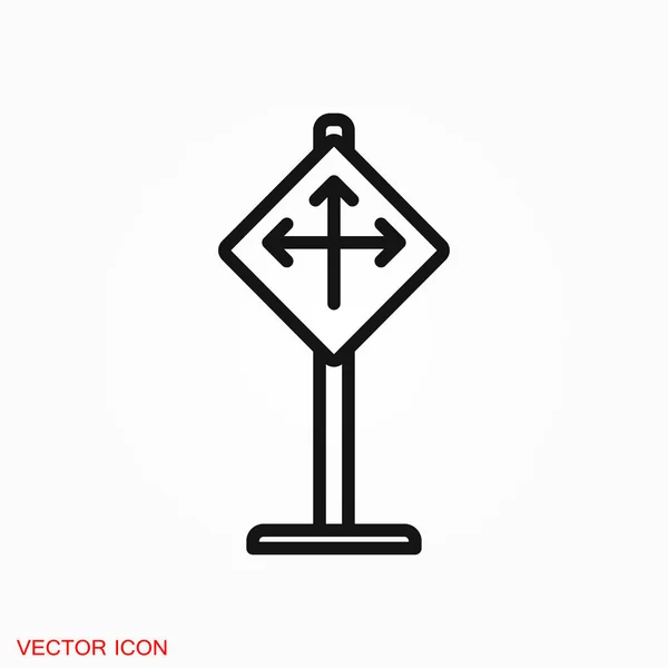 Símbolo de sinal de vetor de ícone Signpost para design —  Vetores de Stock