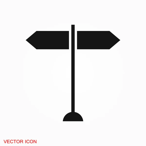 Símbolo de sinal de vetor de ícone Signpost para design — Vetor de Stock