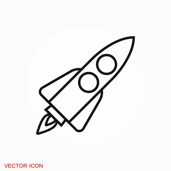 Roket simgesi illüstrasyon vektör işareti simgesi tasarım için — Stok Vektör