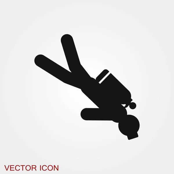 Scuba diver icon vector sign symbol for design — Stock Vector