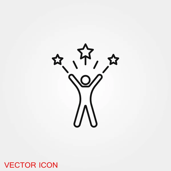 Símbolo do sinal do vetor do ícone da vitória para o projeto — Vetor de Stock
