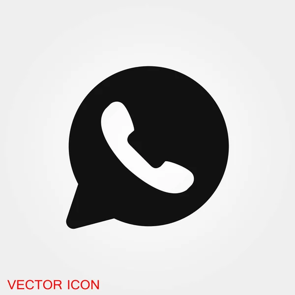 Icono de teléfono, símbolo de signo de vector de icono de Whatsapp para el diseño — Archivo Imágenes Vectoriales