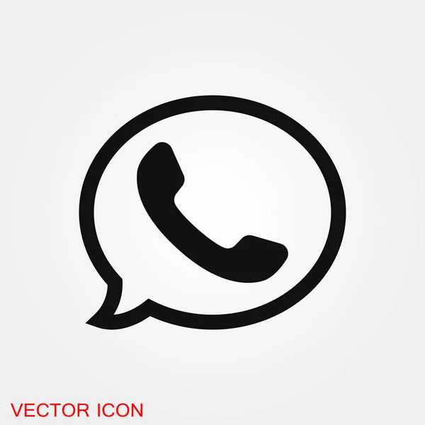 Ícone do telefone, símbolo do sinal do vetor do ícone de Whatsapp para o projeto — Vetor de Stock