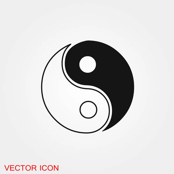 Yin Yang icono símbolo de signo vectorial para el diseño — Vector de stock