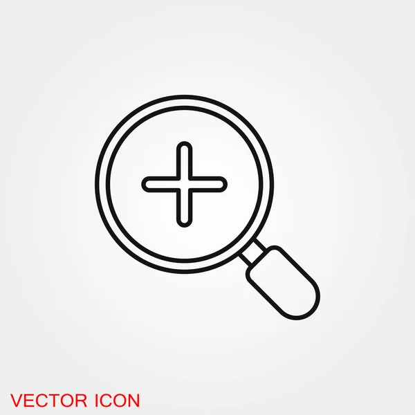 Zoom icono símbolo de signo vectorial para el diseño — Vector de stock