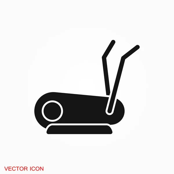 Icono elíptico del gimnasio de la máquina, símbolo de signo de vector para el diseño — Vector de stock