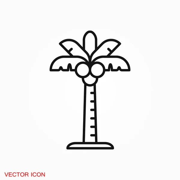 Kokospalmen Symbol Vektor Zeichen Symbol für Design — Stockvektor