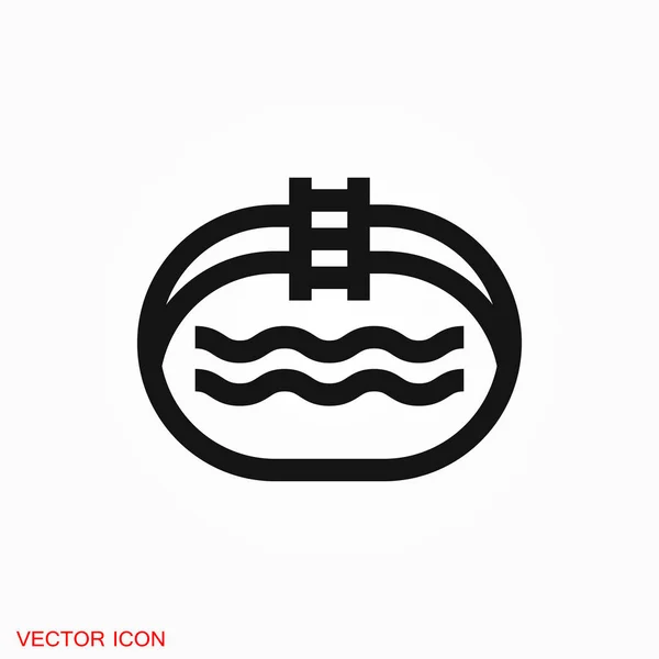 Символ вектора значка бассейна для дизайна — стоковый вектор