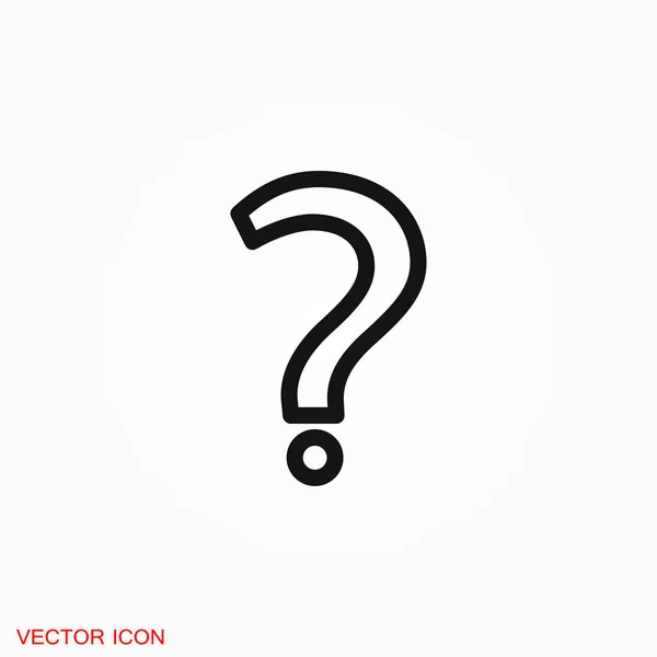 Informationsunterstützung, Fragezeichen Symbol Vektor Zeichen Symbol für Design — Stockvektor