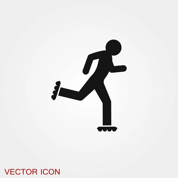 Patinaje icono símbolo de signo vectorial para el diseño — Vector de stock