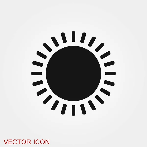 Symbole vectoriel Sun Icon pour la conception — Image vectorielle