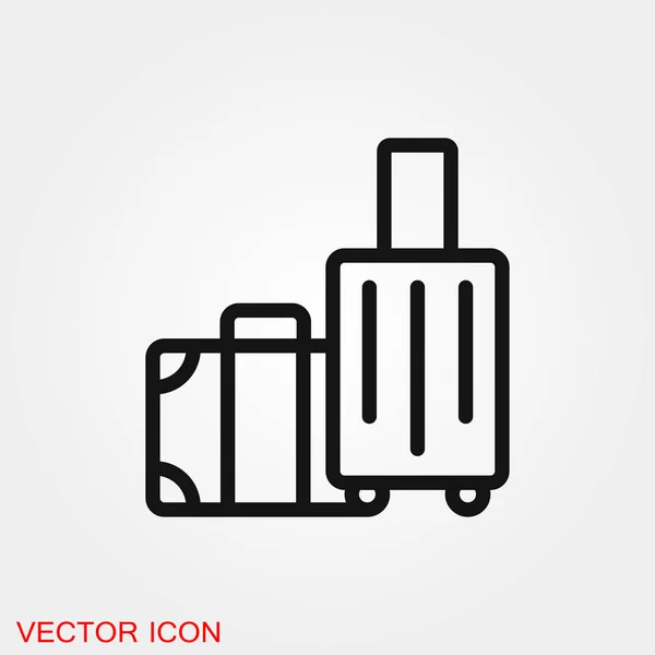 Reisetasche Symbol Vektor Zeichen Symbol für Design — Stockvektor