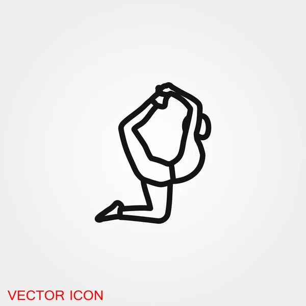 Yoga Fitness Icono símbolo de signo vectorial para el diseño — Vector de stock