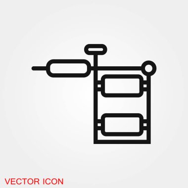 Dövme makinesi simge vektör işareti simgesi tasarım için