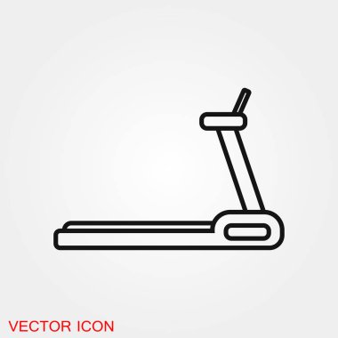 Koşu bandı simge vektör işareti simgesi tasarım için