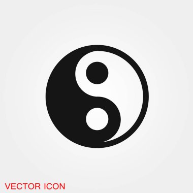 Yin Yang simge vektör işareti simgesi tasarım için