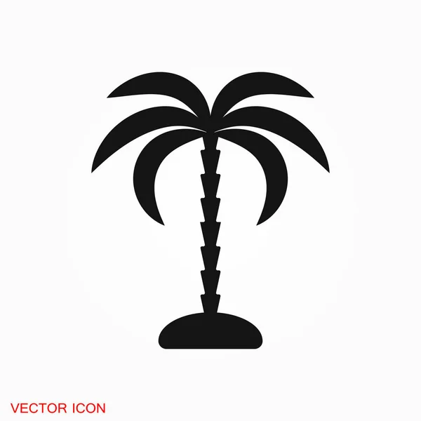 Coqueiros Símbolo de sinal de vetor de ícone para design — Vetor de Stock