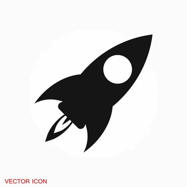 Icono de cohete ilustración símbolo de signo de vector para el diseño — Vector de stock