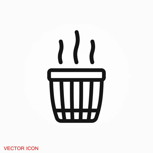 Sauna icono símbolo de signo vectorial para el diseño — Vector de stock