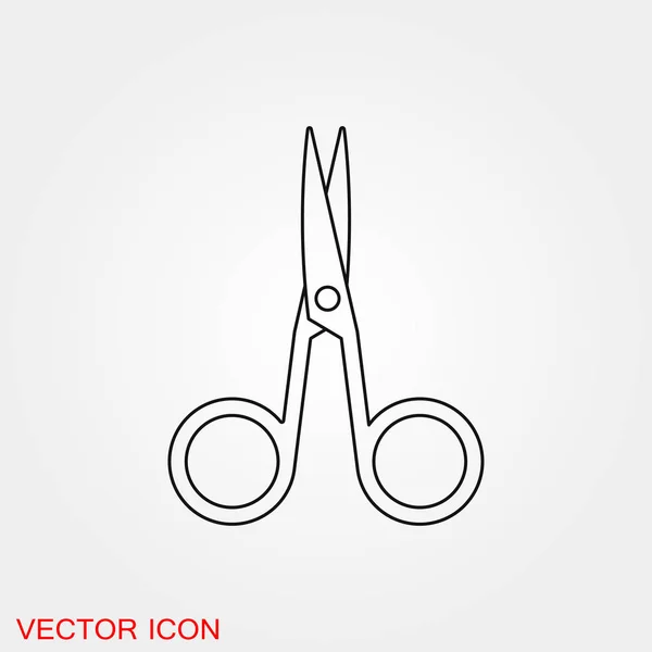Tijeras icono símbolo de signo vectorial para el diseño — Vector de stock