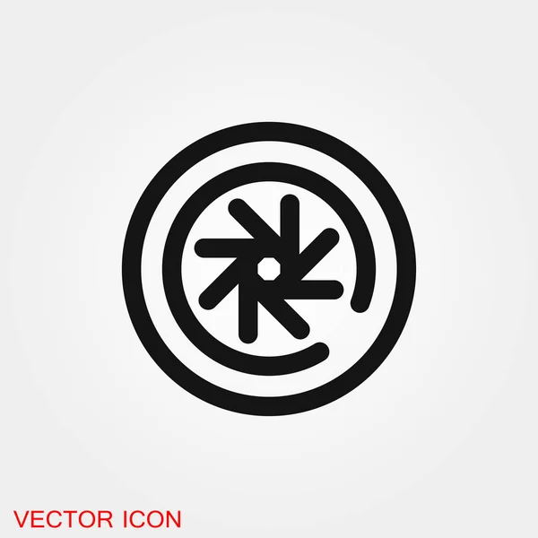 Kamera-Objektiv-Symbol-Vektorzeichensymbol für Design — Stockvektor