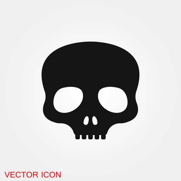 Símbolo de sinal de vetor de ícone de crânio para design —  Vetores de Stock
