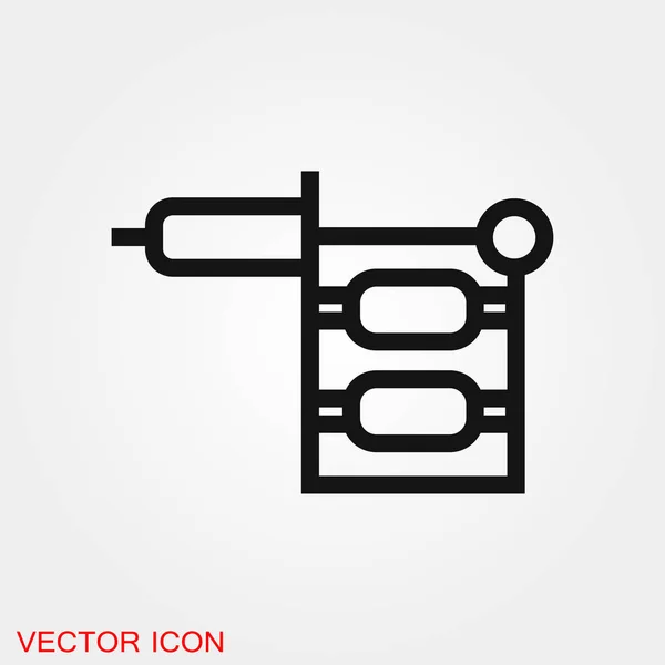 Máquina de tatuaje icono símbolo de signo vectorial para el diseño — Vector de stock
