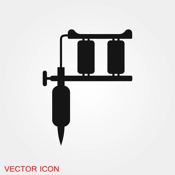 Tätowiermaschine Symbol Vektor Zeichen Symbol für Design — Stockvektor