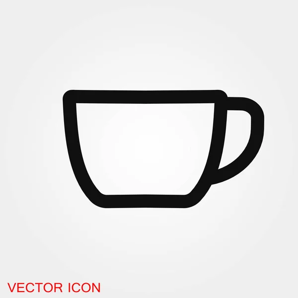Símbolo de sinal de vetor de ícone de chá para design — Vetor de Stock