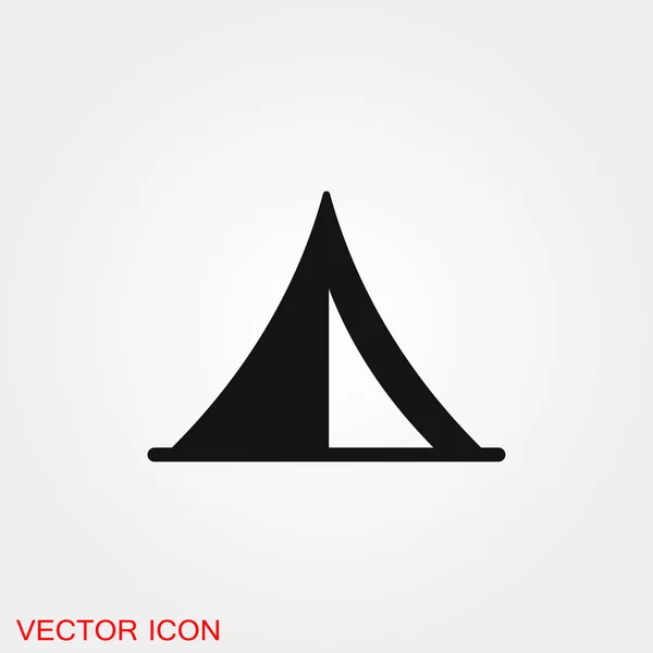 Symbole de signe vectoriel d'icône de tente de camping pour le design — Image vectorielle