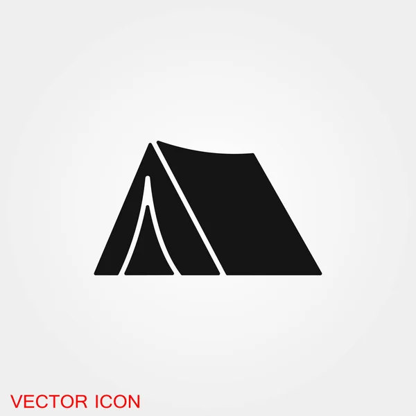 Zeltsymbol Vektor Zeichen Symbol für Design — Stockvektor