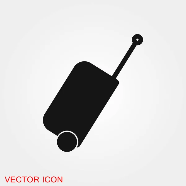 Bolsa de viaje icono símbolo de signo vectorial para el diseño — Vector de stock